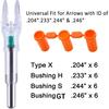 Lighted Nocks X/5.2mm 6 PCS LED Arrow Nock Universal for Arrows with .204 .233 .244 .246 Inside Diameter, Screwdriver Included
