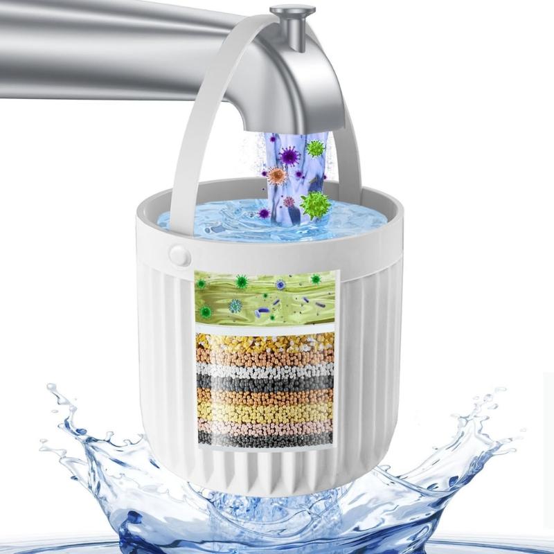 Easy Carry ABS Shower Head Filter Easy Mount Designs Bath Water Purifiers Removes Impurities for Sensitive Skin Bathing