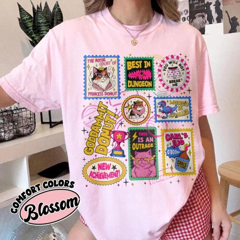 

Book Stamps Dungeon Crawler Carl Comfort Colors Shirt Fantasy Book Merch Reader Top New 4XL