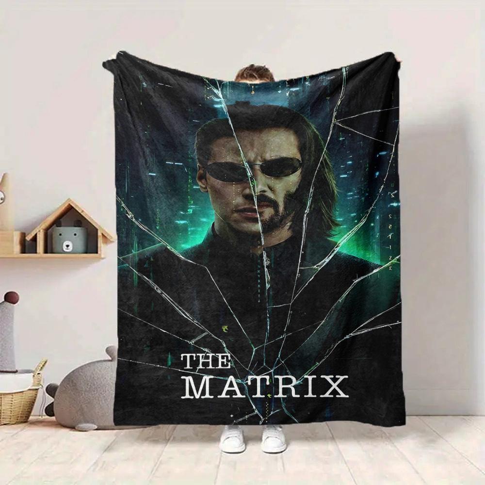 1 Stück Die Matrix Flanell-Kuscheldecke - HD-Druck Leicht Weich Warm Ganzjahresdecke für Sofa, Bett, Reisen, Camping 002