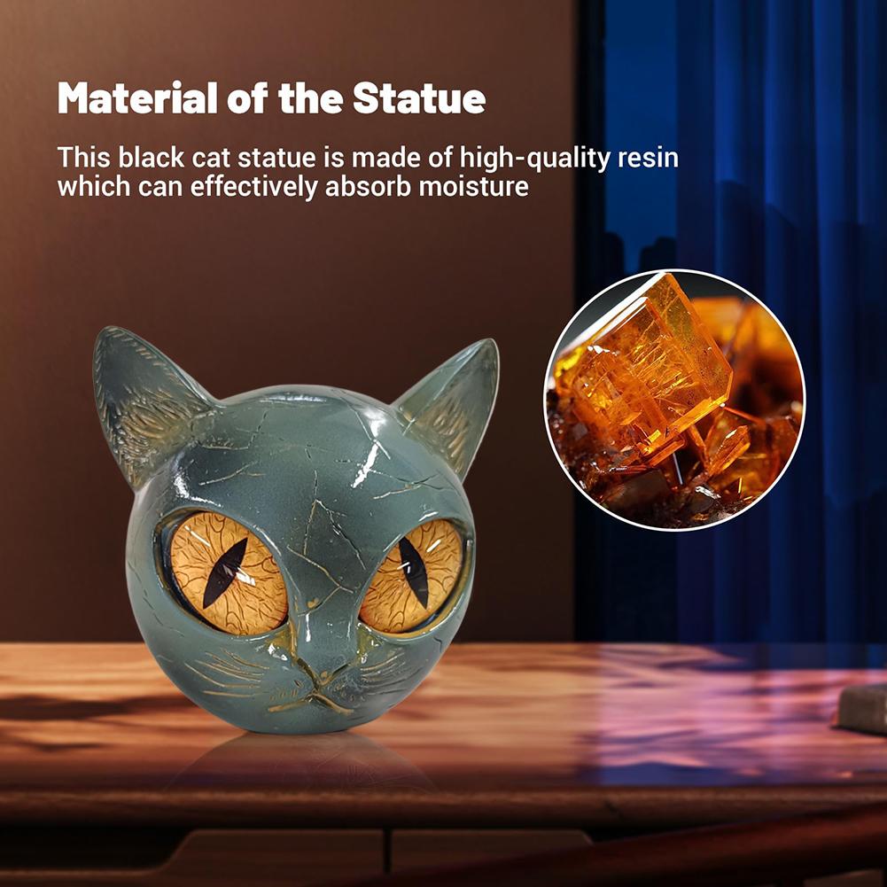 Decorative Cat Stone Figurine Kitten Sculpture for Home Windows and Party Decorations
