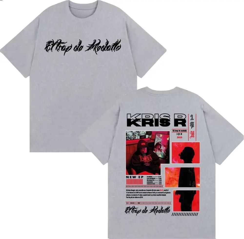 Rapper Kris R Trap De Medallo 2026 Tour Graphic Tshirts Men Women Fashion Hip Hop Retro T Shirt Cotton Casual Oversized Tshirt