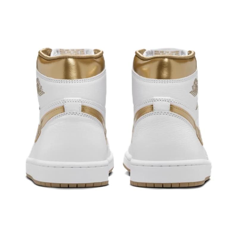 Air Jordan 1 Retro High OG Metallic Gold Donna Sneakers Bianco Gomma-Marrone Chiaro FD2596-107