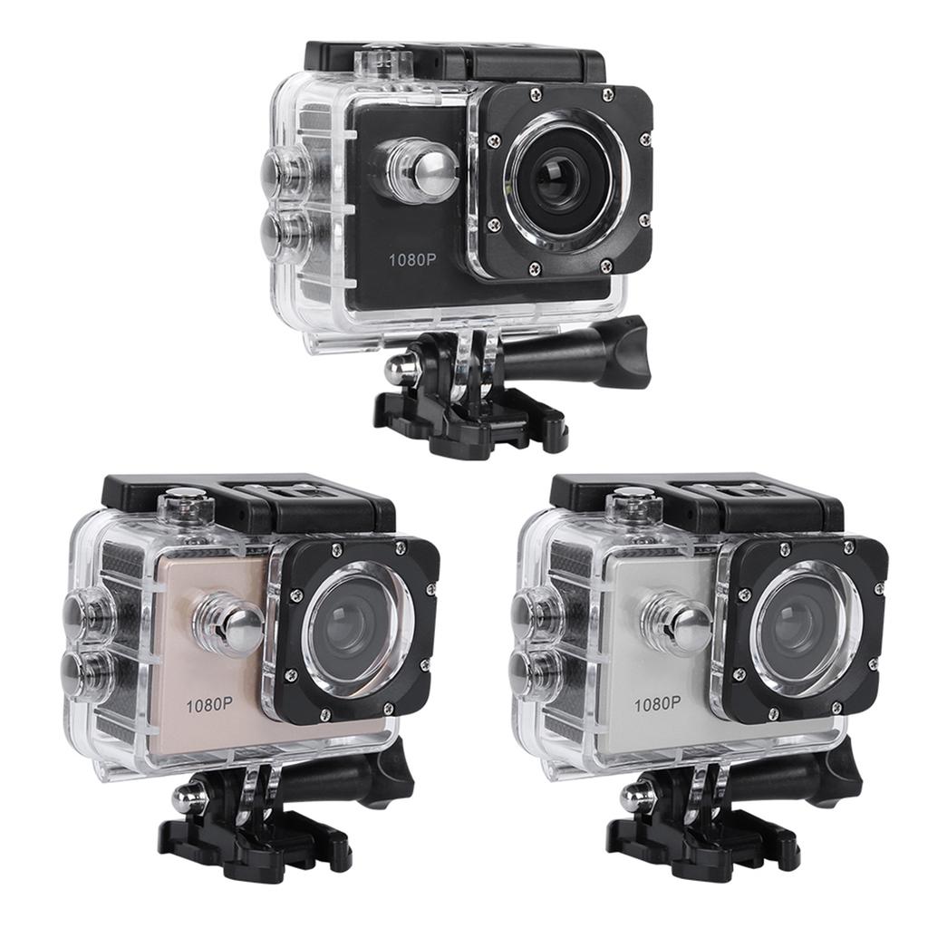 1080P HD 2inch LCD Screen Sports 30m Waterproof Action Camera Set with Battery LCD Screen Camera Action Camera Waterproof Camera