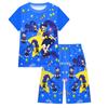 19772 Bambina Ragazza Lily Lovebraids Stampa Papavero Maniche Corte T-Shirt Pantaloni Pantaloncini 2pz/Set