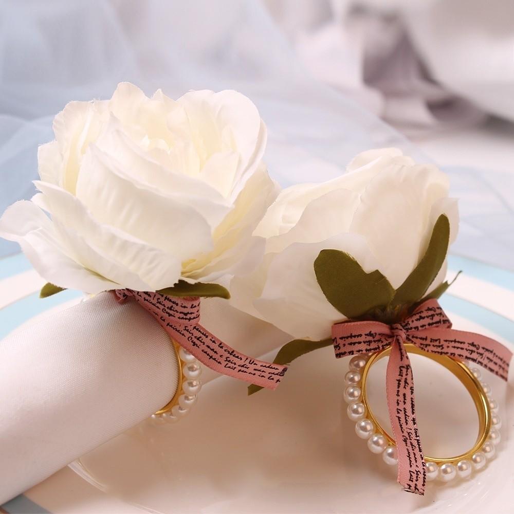 Elegant Western-style Napkin Buckle Zinc Zinc Alloy Electroplated Napkin Loops  Wedding Party