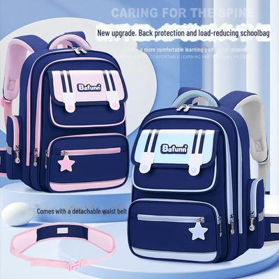 Ergonomic Large Capacity School Backpack for Grades 1-6 Boys and Girls
