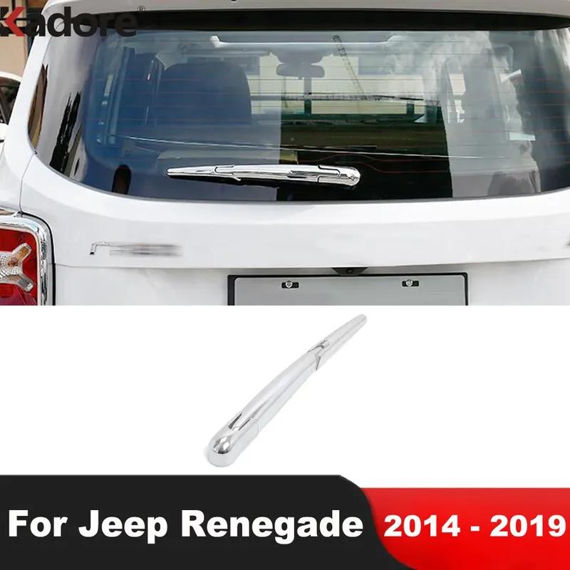 For Jeep Renegade 2014 2015 2016 2017 2018  Chrome Rear Window Wiper Cover Trim Arm Blade Frame Covers Car Accessories