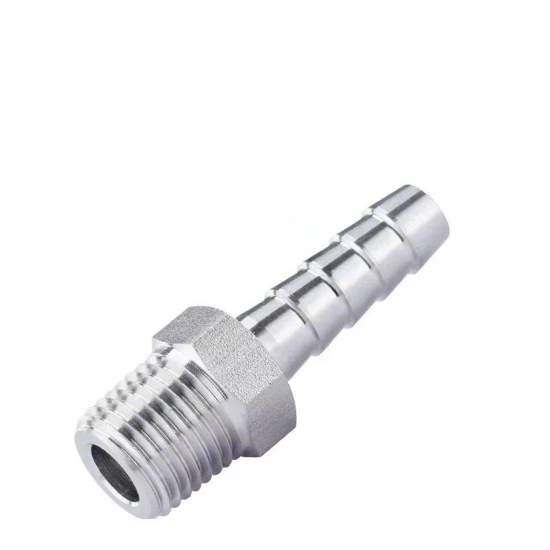 1/8" 1/4" 3/8" 1/2" 3/4" BSP NPT Male Female To 4 5 6 8 10 12 14 16 19 25 mm Hose Barb 304 Stainless Steel Pipe Fitting Connetor