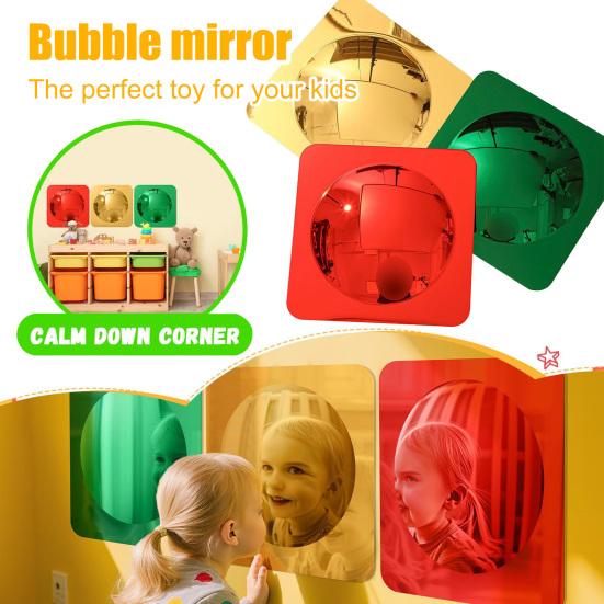 3 szt. Lustro sensoryczne z bąbelkami Interaktywne lustro akrylowe dla dzieci Przedszkole