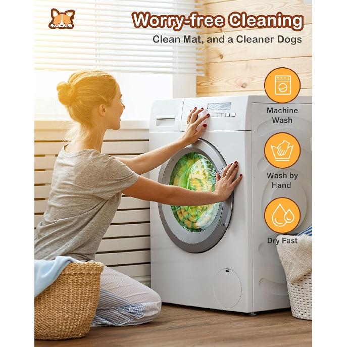 HOPET Snuffle Mat for Dogs Large Breed, 28.3''x28.3'' Interactive Puzzle Dog Food Mat, Easy to Clean, Durable, Mental Stimulation & Slow Feeding Game