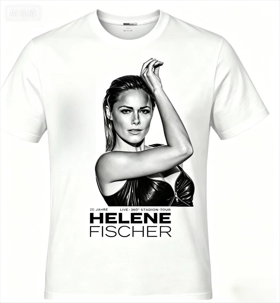 Men Women's Helene Fischer 360° Stadium Tour 2026 Graphic T Shirt Merchandise Funny Pure Cotton T Shirt Tee Clothing Classic