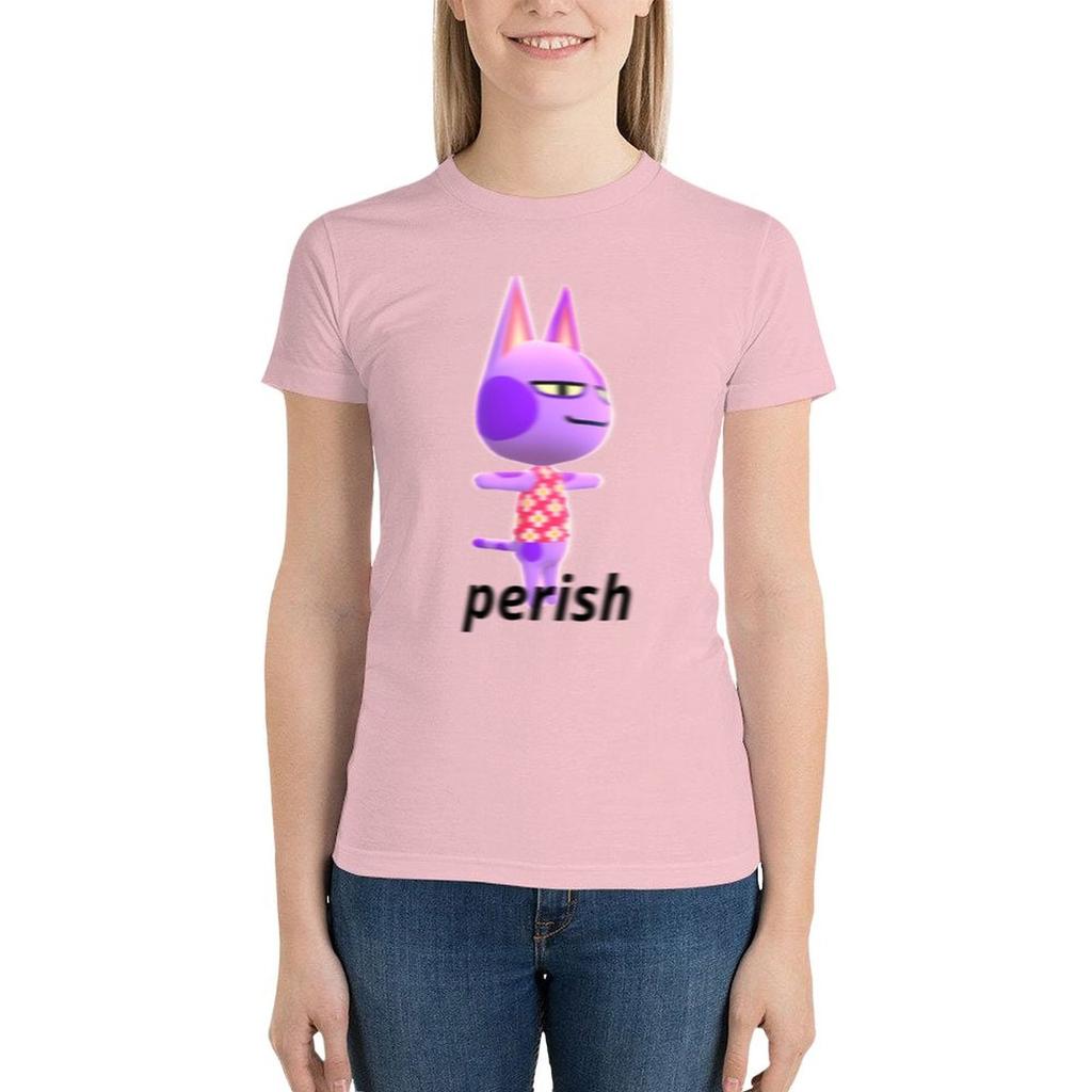 Bob Likes To Perish T-Shirt Aesthetic Clothing Kawaii Clothes Cotton T Shirts Women