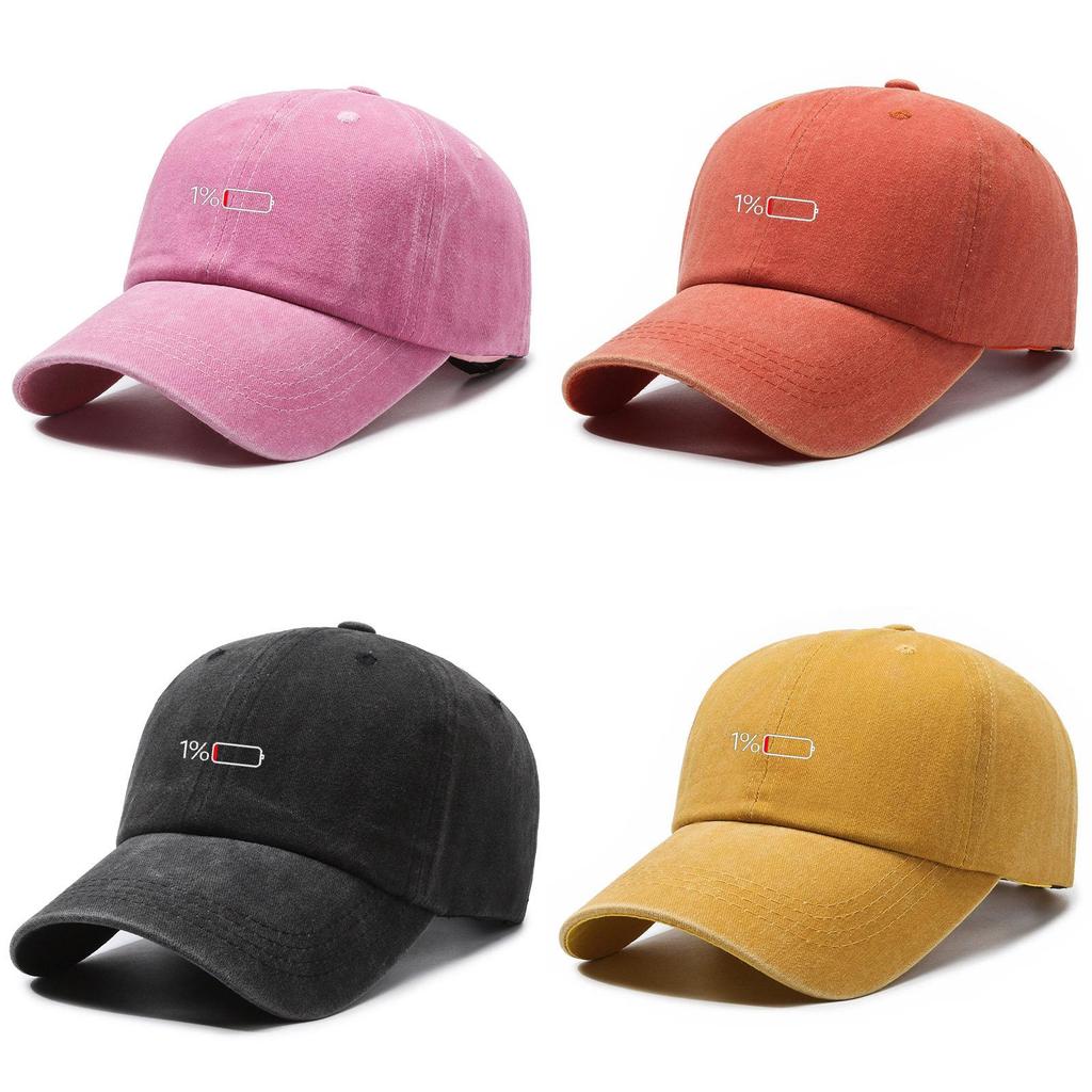 Vintage Wash Cotton Baseball Cap With Curved Brim For Casual Style And Sun Protection