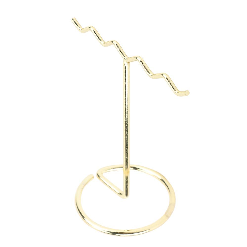 4pcs Light Gold Jewelry Display Rack T Shaped Earring Organizer Stand Home Storage