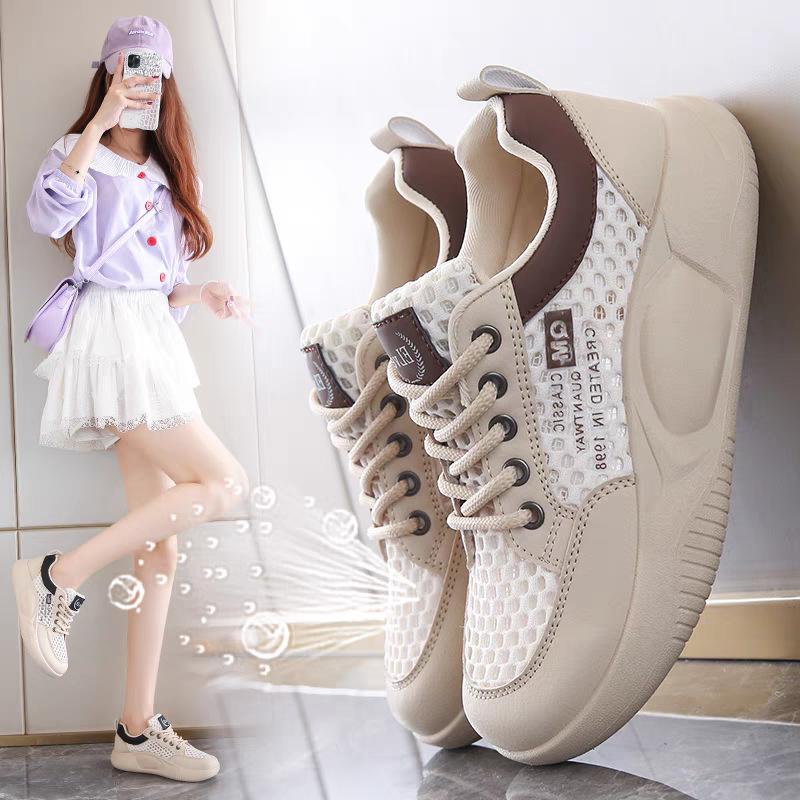 Mesh little white shoes women's summer thin breathable casual shoes popular versatile sports net shoes
