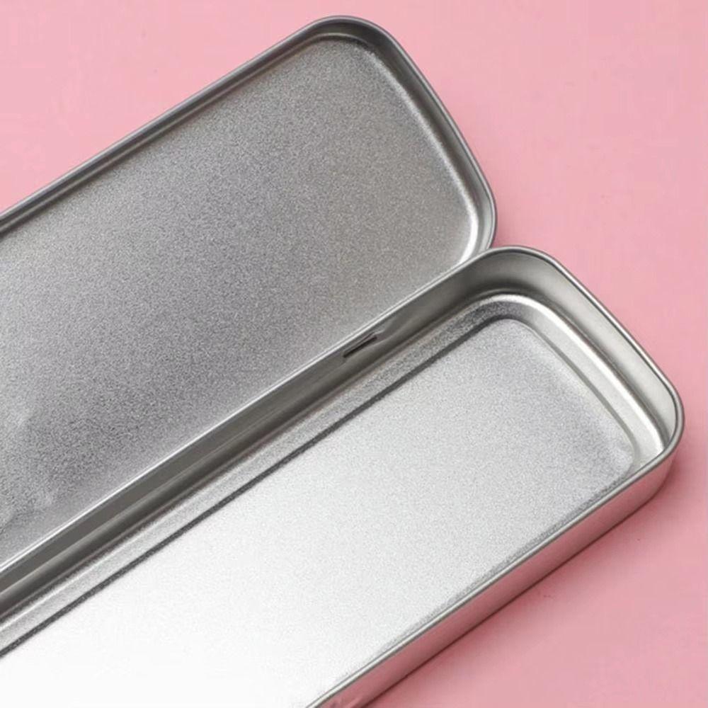 1Pcs New Rectangular Metal Pen Box Fountain Pen Spacious Pencil Case Versatile Tinplate Box