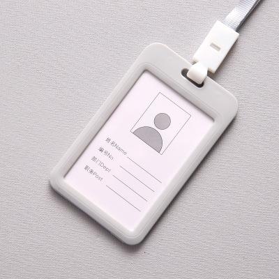 1pcs New Name Credit Card Holders Women Men Bank Card Neck Strap Card Bus ID Holder Students Kids Identity Badge With Lanyard