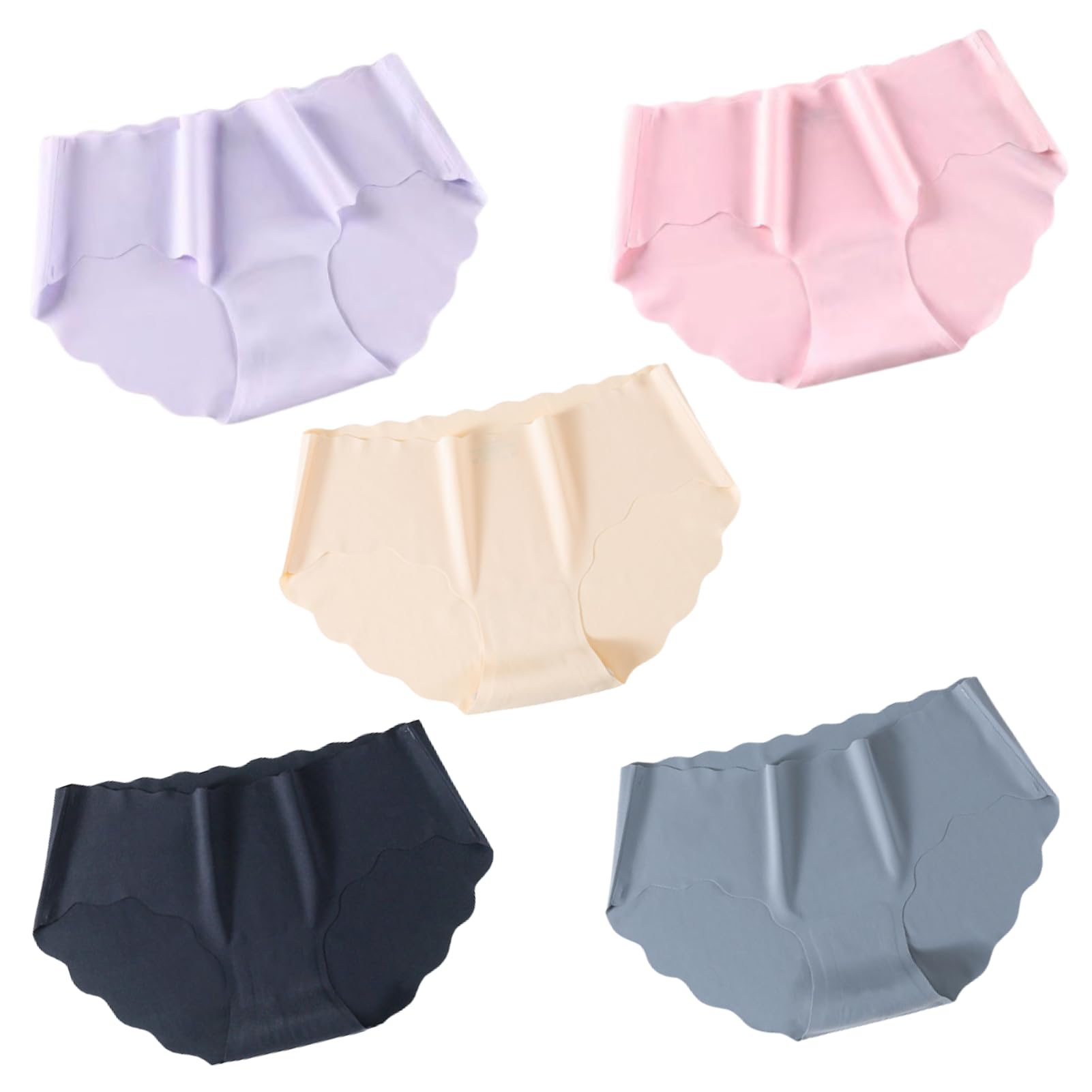 

Uccellino Women s Seamless Panties, 5-Pack, Thin, Breathable, Low-Rise (JP, Alphabet, XL, 5-Pack)