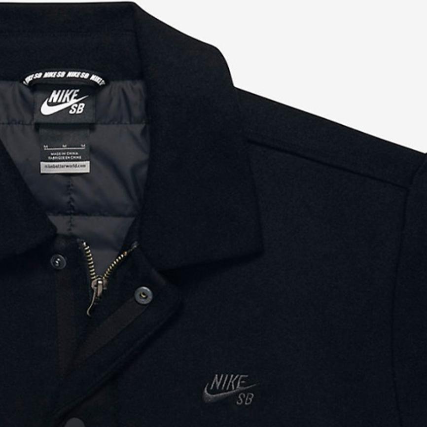 Nike Solid Color Warm Casual Jacket Men Outerwear Black 800983-010