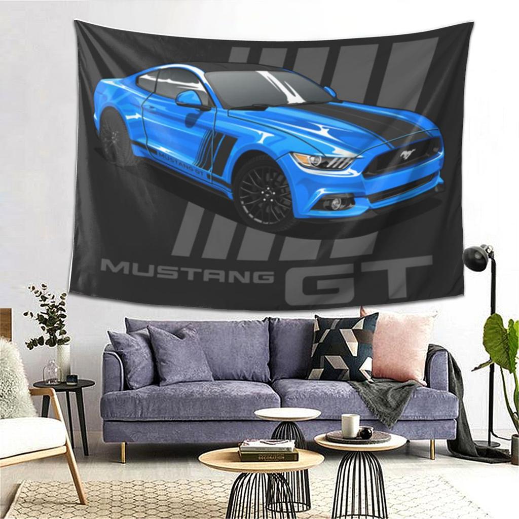 Mustang Gt Tapestry Wall Hanging Aesthetic Home Decoration Tapestries for Dorm Room