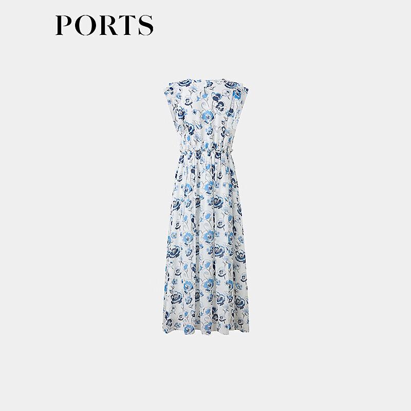 Ports Women's Summer Floral Print Belted Midi Dress SQ8D020VPS008