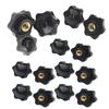 1/5pcs  M4 M5 M6 M8 M10 M12 Female Thread Star Knob Handles  Shaped Perforated / No Perforated Clamping Nuts Knobs