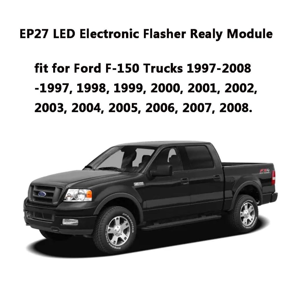 EP27 LED Flasher Relay 5 Pin Fit for 1997-2008 Ford F150 | 1997-2010 Super Duty F250-F550 | 1995-2011 Ranger | LED Electronic Turn Signal & Hazard