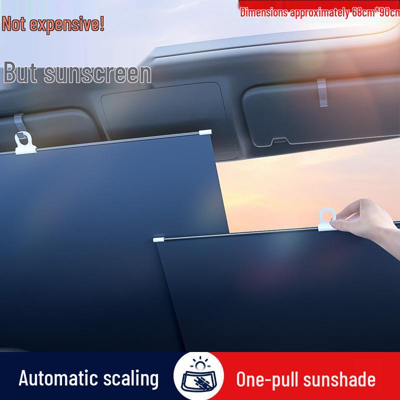 Automatic Retractable Car Sunshade - Summer Heat Protection & Insulation
