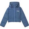 Levis Simple Comfortable Casual Removable Hooded Long Sleeve Down Jacket Women Outerwear Medium-Blue 001CB-0001