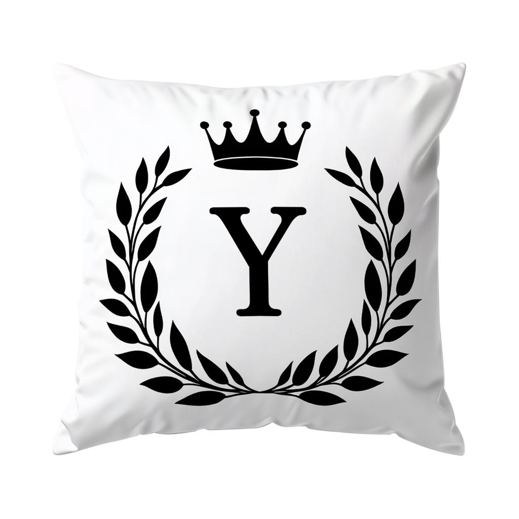 A-Z Crown Letters Decorative Cushions Pillowcase Polyester Cushion Cover Throw Pillow Sofa Decoration Pillowcover Home Decor