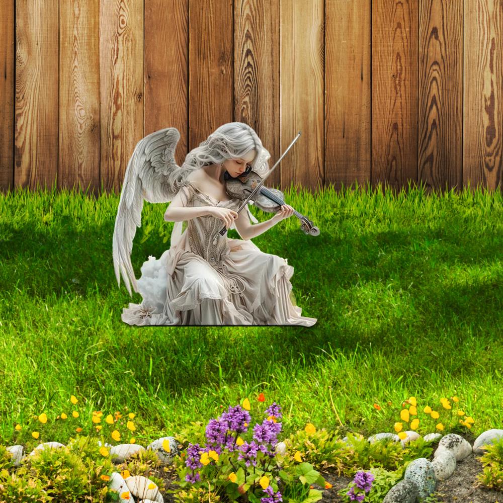 Elf Flower Pot Insert Plaque,Bohemian Fairy Flower Pot Decoration,Garden Fairy Statue, Fairy Garden Flower Pot Accessories