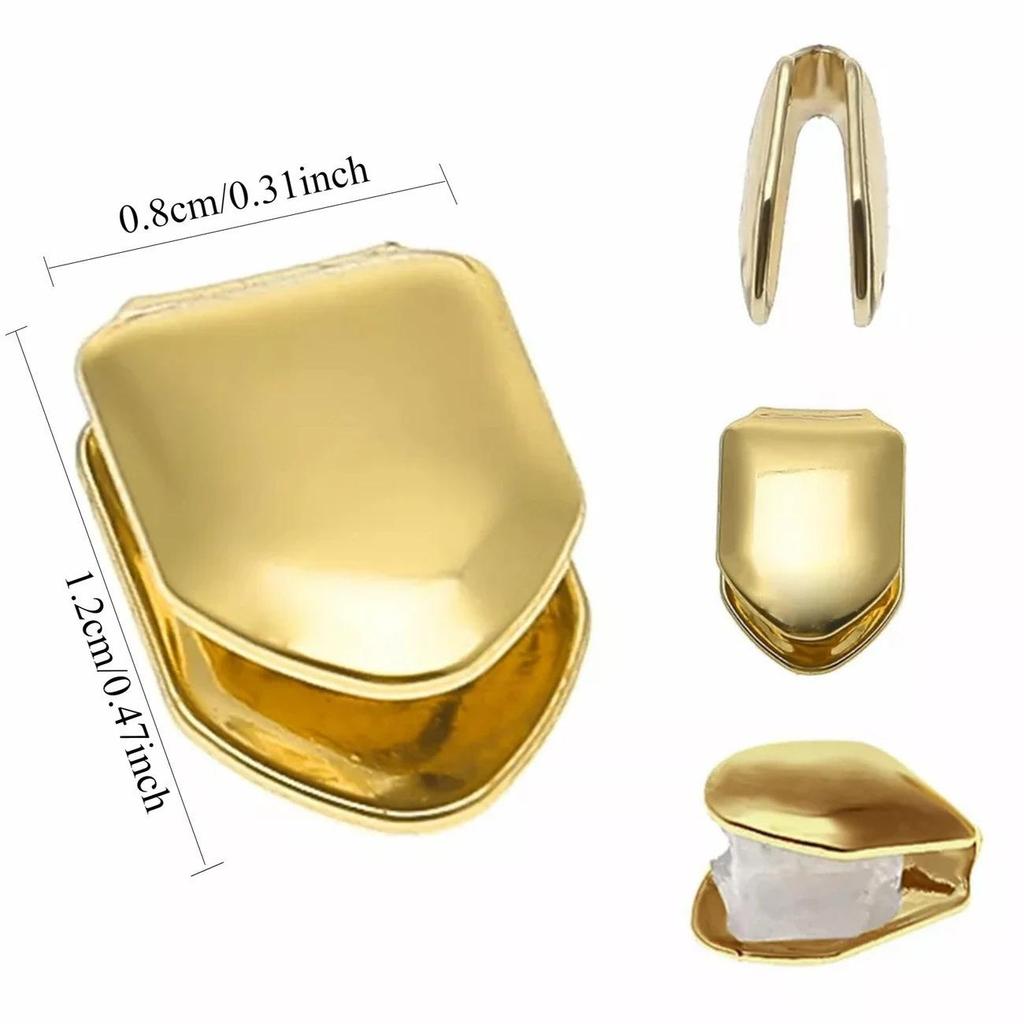 Gold-Plated Hip Hop Single Tooth Cap - Trendy Rapper Jewelry for Men