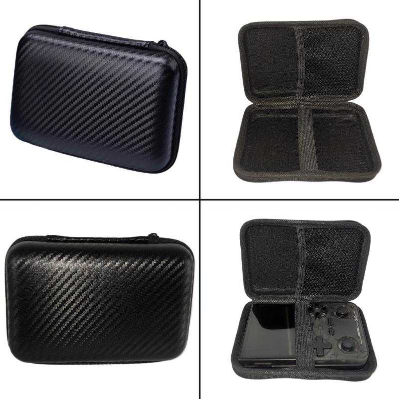 Handheld Console EVA Bag Scratchproof Storage Box for R36S R35S K36 Protector Case with Mesh Pocket Travel Carry Pouch