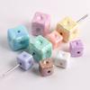 UV Colourful Recessed Square Acrylic Beads - Straight Hole Spacers for DIY Phone Chains Bracelets Jewelry