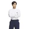 Adidas Golf Golf Poloshirt Schriftzug Grafik Rollkragen Langarmshirt Weiß Herren