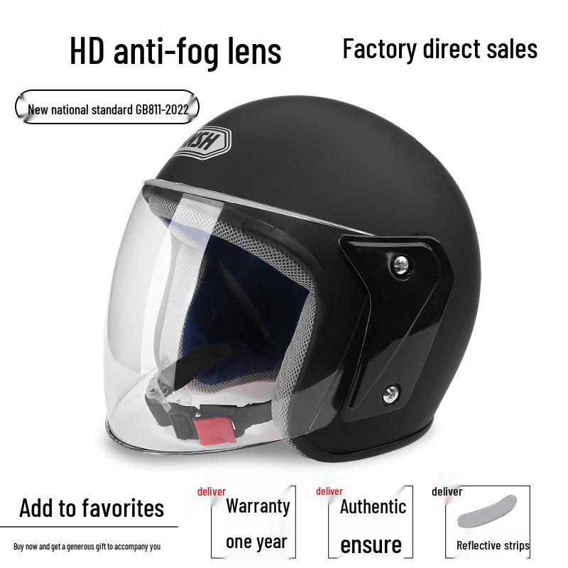 

Сертифікований універсальний електричний мотоциклетний напівшолом для чоловіків і жінок – Безпечний шолом для будь-якої пори року, теплий взимку, прохолодний влітку