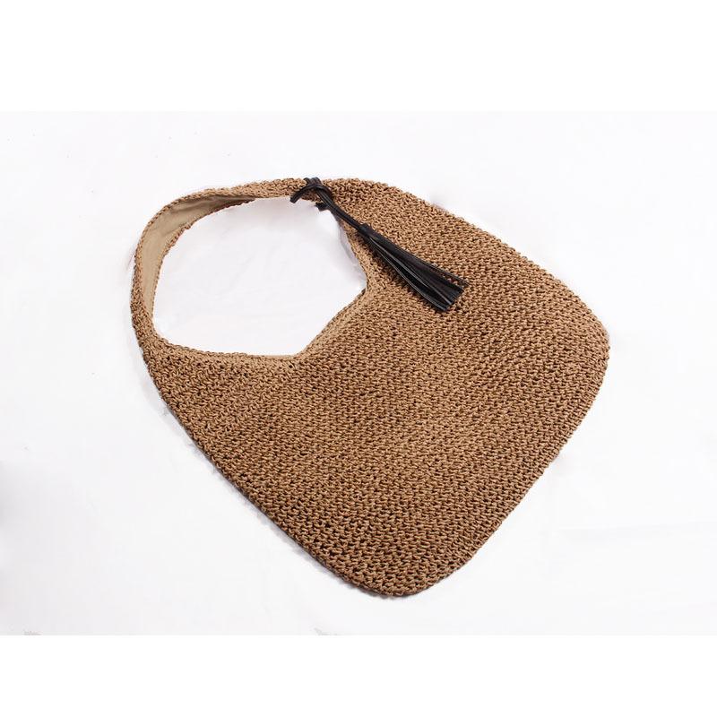 Gusure Casual Straw Women Shoulder Bags Wicker Woven Ladies Handbags Handmade Summer Beach Large Totes Bag Bohemia