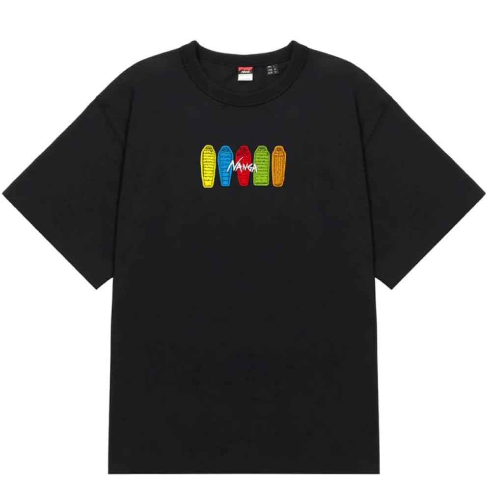 NANGA Short Sleeve Eco H SB PT Short Sleeve T BLK XL Men's N2500-1M023Z