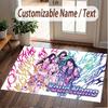 Custom Name Crystal Velvet Rug,aespa Comfortable Anti Slip Floor Mat For Room Decoration