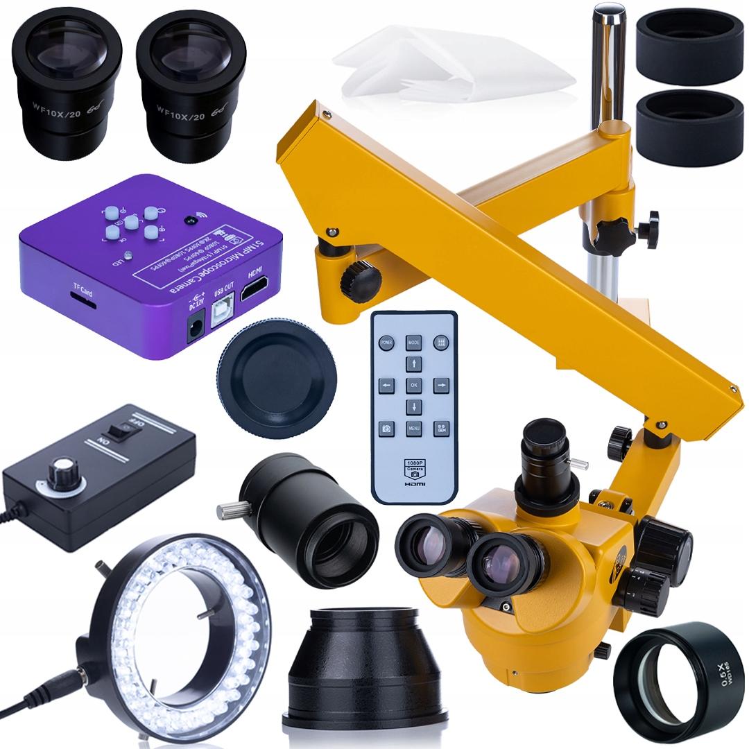 

Rosfix Mikroskop Trinokularowy na Wysięgniku 7–45x z Kamerą 51MP 4K – Profesjonalny Zestaw do Inspekcji | Oświetlacz LED 56x | Soczewka Barlow 0.5x