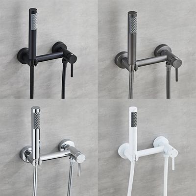 Chrom Schwarz Messing Wasserhahn Bidet Tragbarer Sprüher Badezimmer Toilette Bidet Heiß Kalt Mischer Wasserventil Jet Set Hygienische Dusche Gold