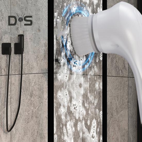 Electric Spin Scrubber Cordless Rechargeable Cleaning Brush with 5 Interchangeable Heads Powerful Motor Cleaning Scrubber