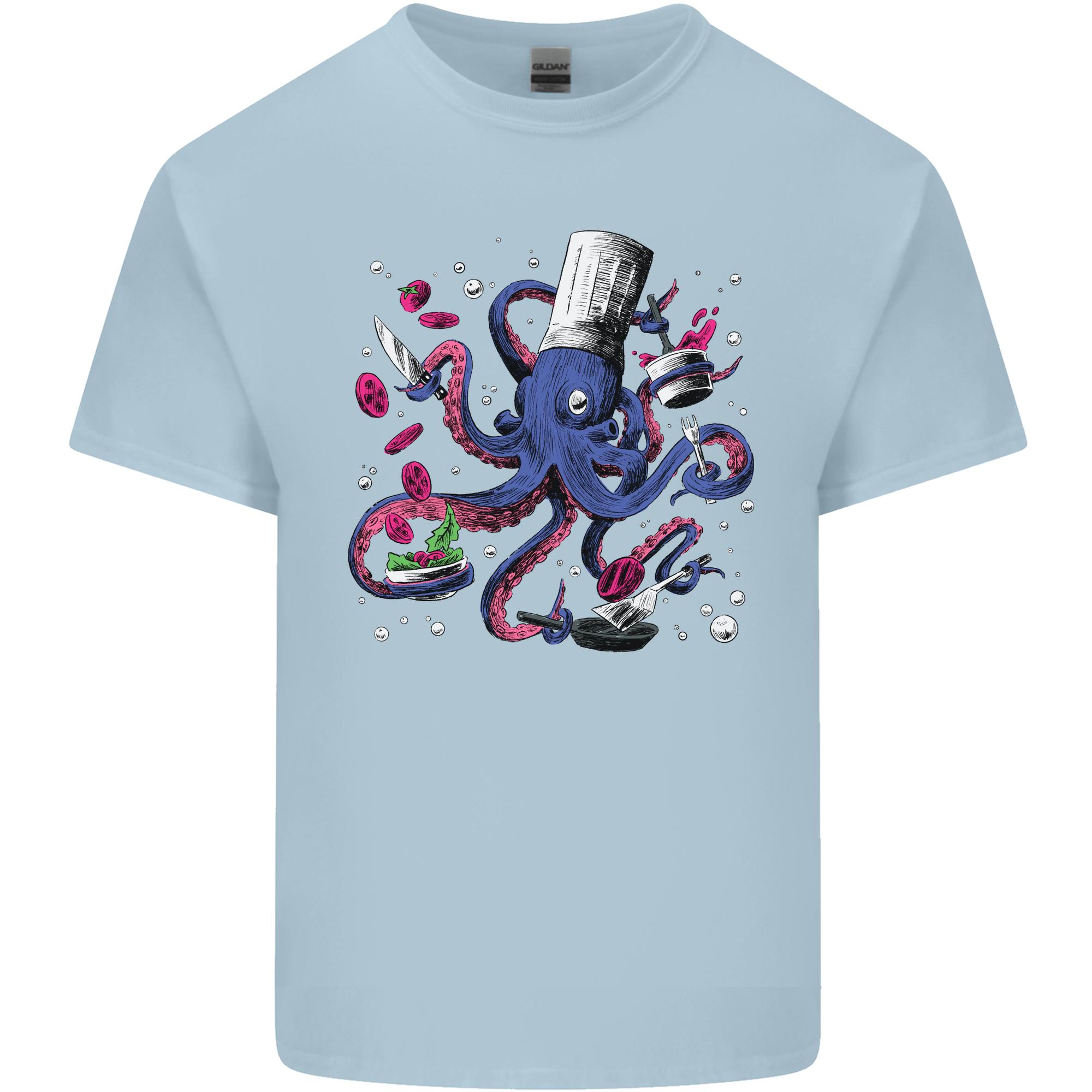 Octo Chef Funny Octopus Cook Cooking Unisexs Light Cotton TShirt S