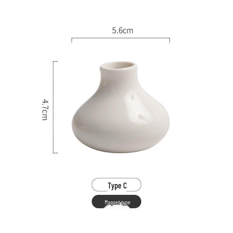 Ceramic Vase 3D Refrigerator Magnet - Creative Magnetic Sticker for Decor