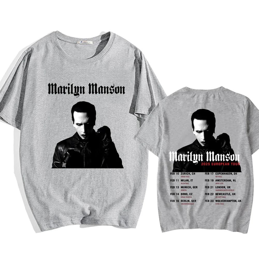 

Marilyn Manson One Assassination Under God Глава 1 Футболка 2025 Европейский Тур Принт Мужская Женская Футболка Хлопок Футболка с Коротким Рукавом S