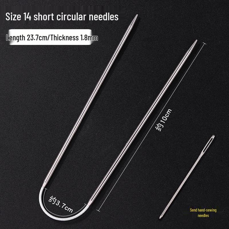 Stainless Steel Circular Knitting Needle Set for Sweaters and Sleeves