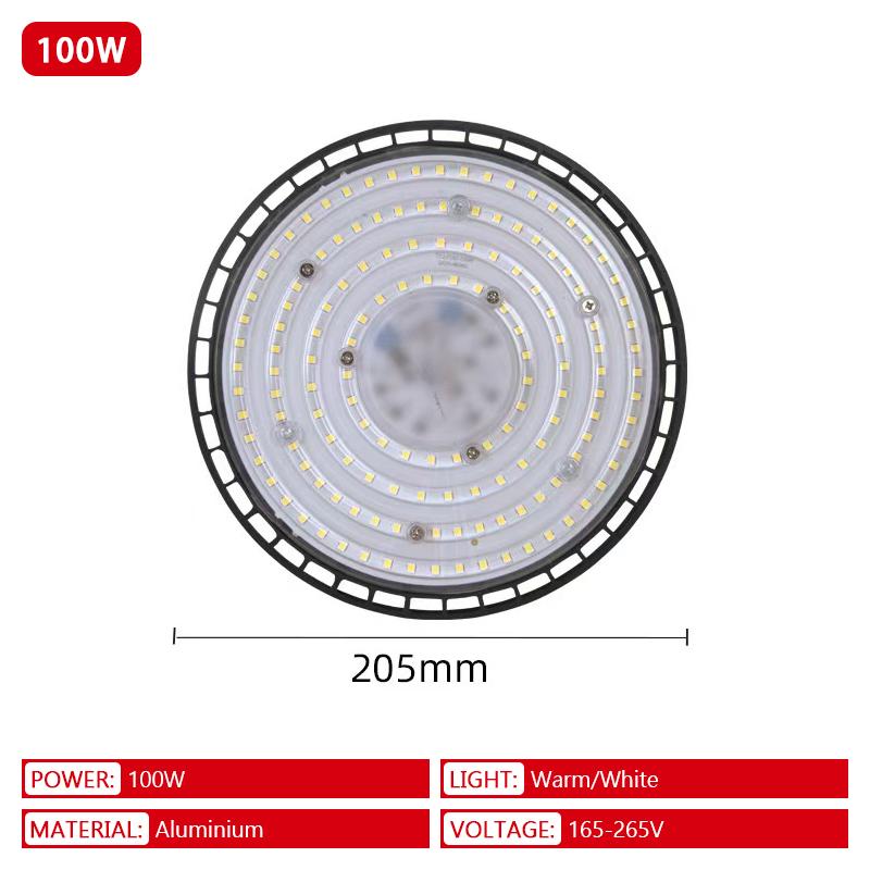 

High Bay Light UFO LED 220 В 100 Вт 150 Вт 200 Вт Бизнес Стадион Склад Гараж Свет Супер Яркий Промышленное Освещение Горнодобывающая Лампа Warm light