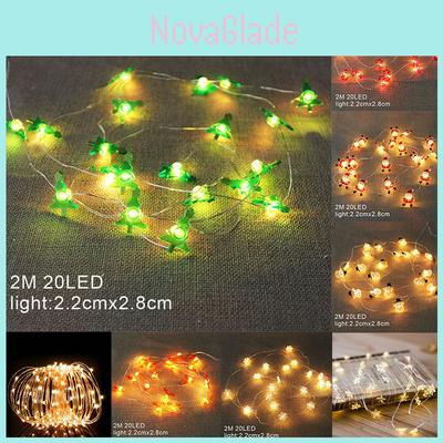 Charming 2m 20led Hanging Christmas Lights With Snowflake And Candy Cane Shapes
