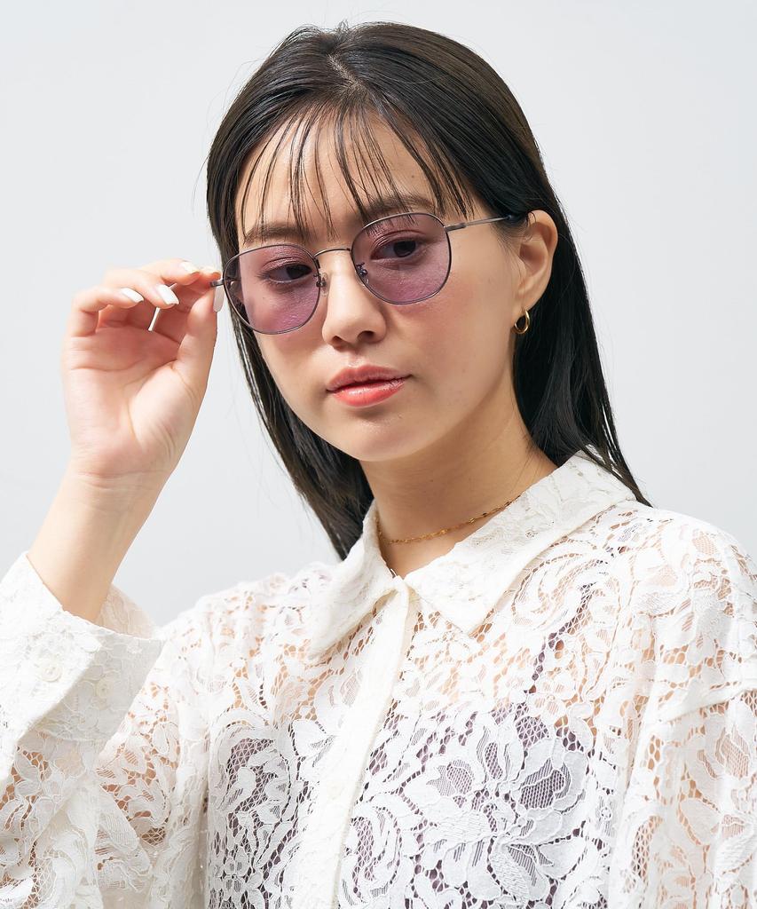 Zoff Suncut UV Cut Sunglasses Colored Lenses Metal Frame UV Protection Unisex Glasses/100% Wellington-Style (Gray (Gunmetal) ZY252G01_17E1)